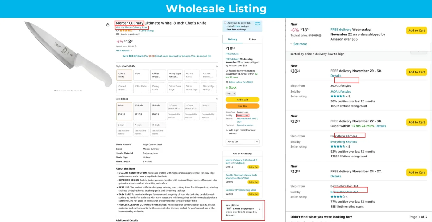 Wholesale Listing