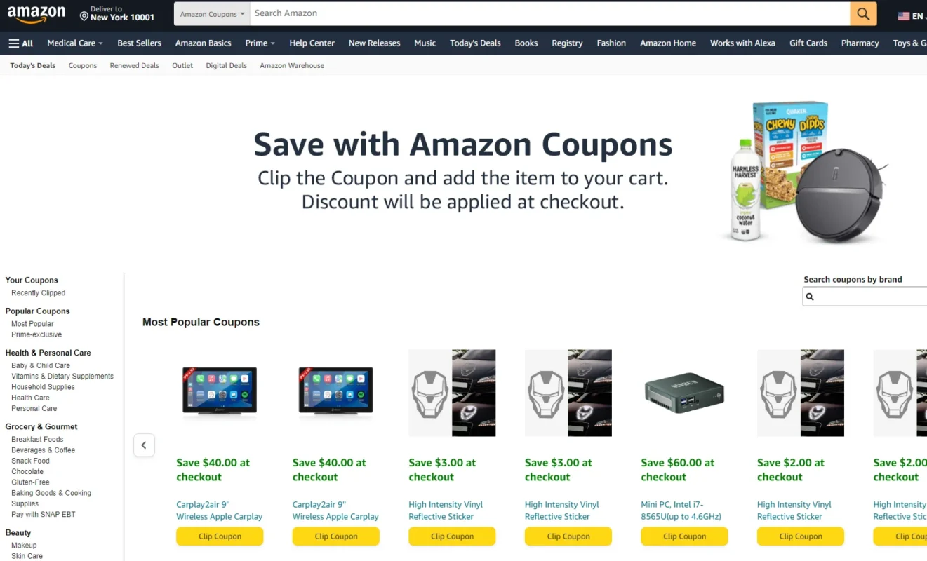 Most popular Amazon Coupons