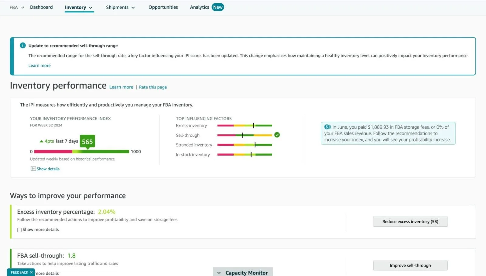 Optimizing Inventory Limits and Improving IPI on Amazon