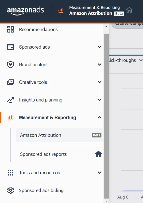 Measurement and reporting amazon attribution