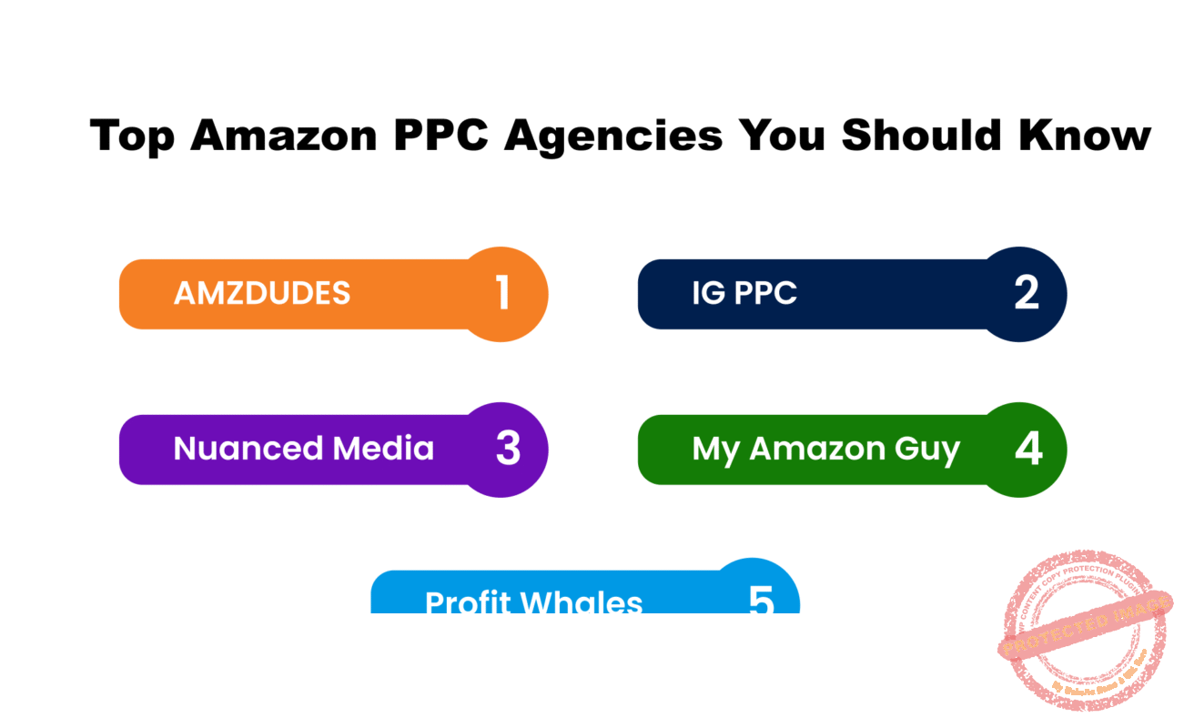 Infographic showing top Amazon PPC Agencies