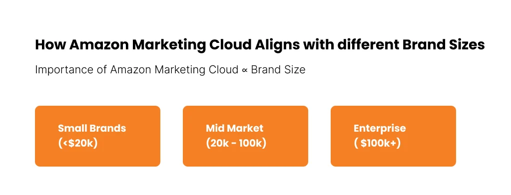 Image showing how Amazon Marketing Cloud Aligns with Different Brand Sizes