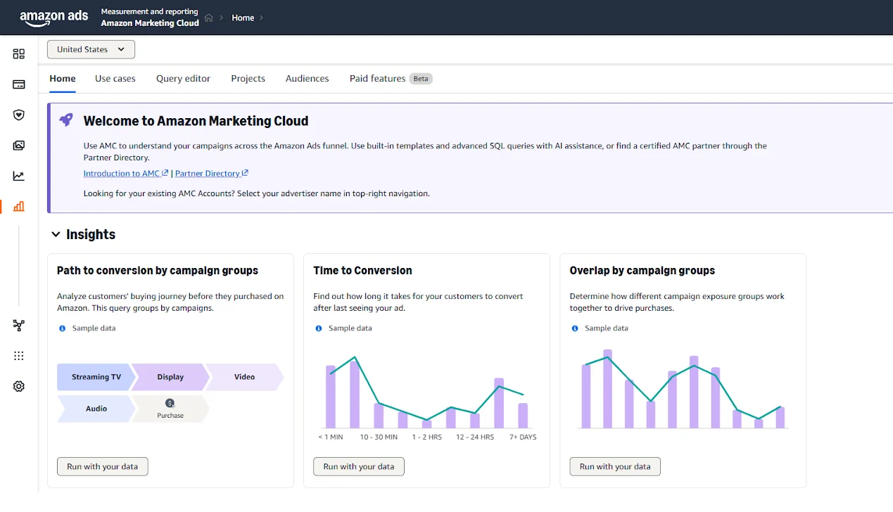 image showing a preview of Amazon Marketing Cloud