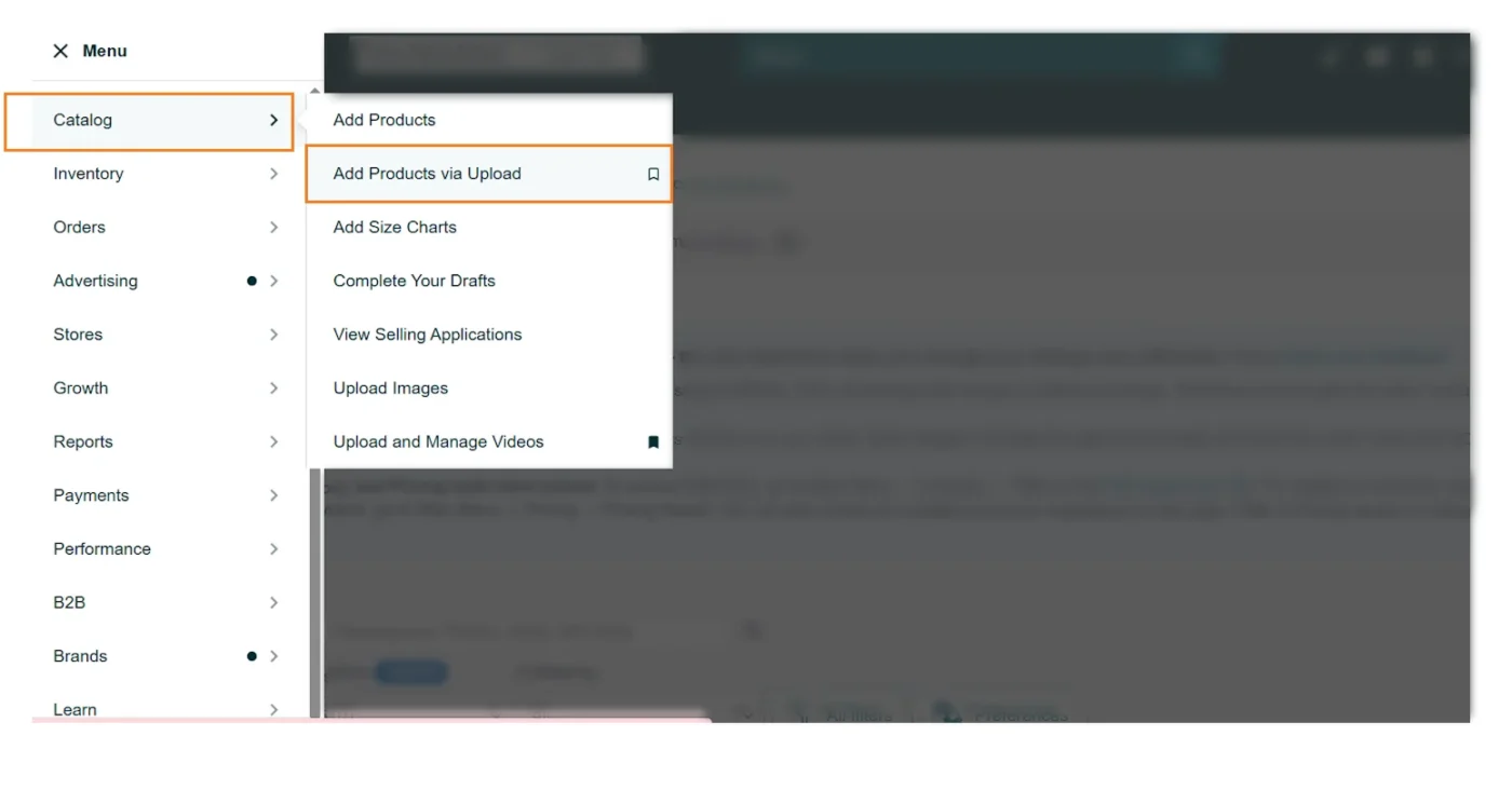 image showing how to do Amazon merge listings