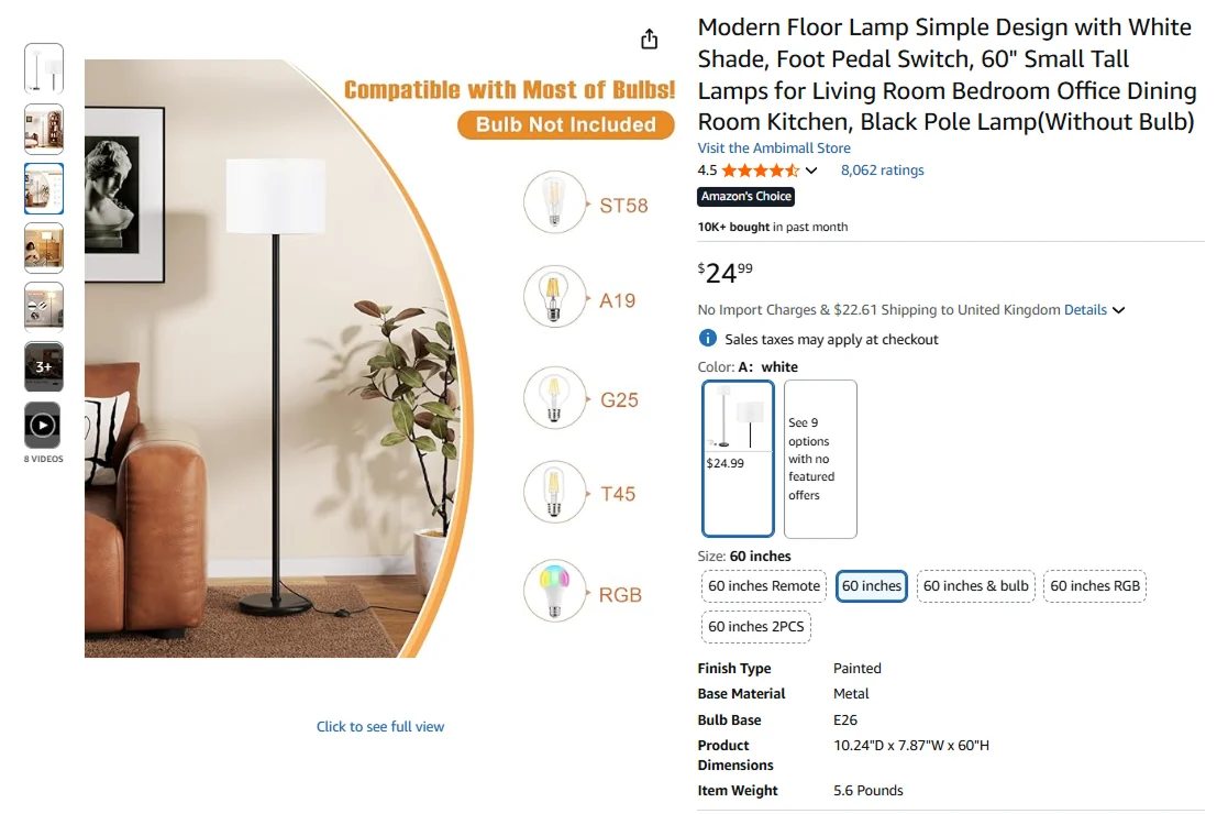 image showing a well optimized listing that help in affordable Amazon PPC management