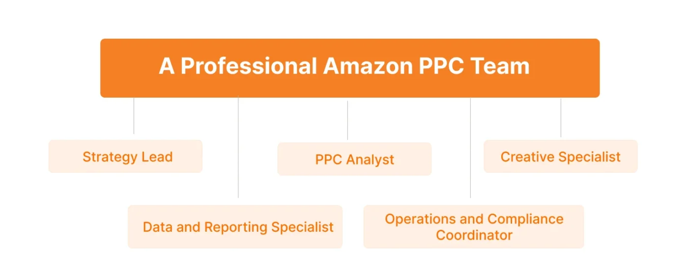 image showing the basic structure of Amazon PPC team