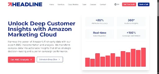 Headline Amazon Agency homepage