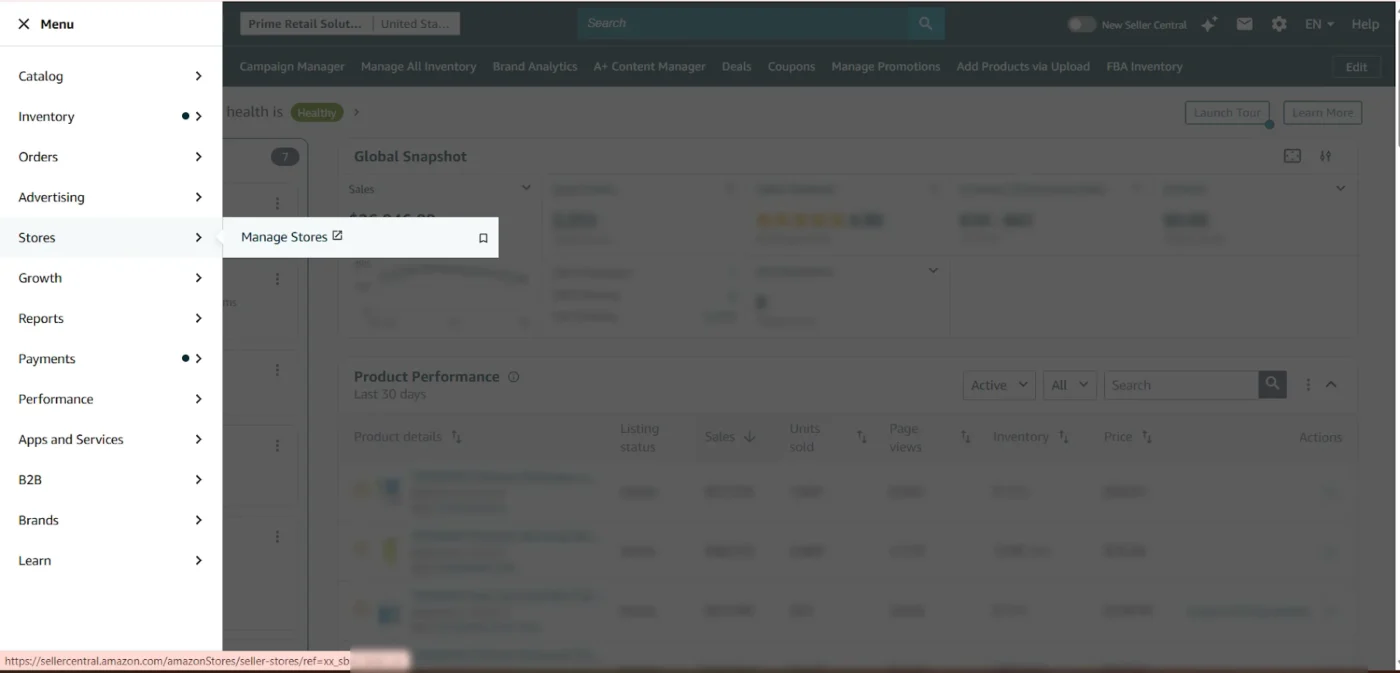 Access the Store Builder