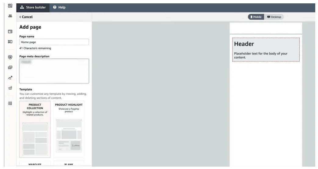 Plan and Build Your Pages